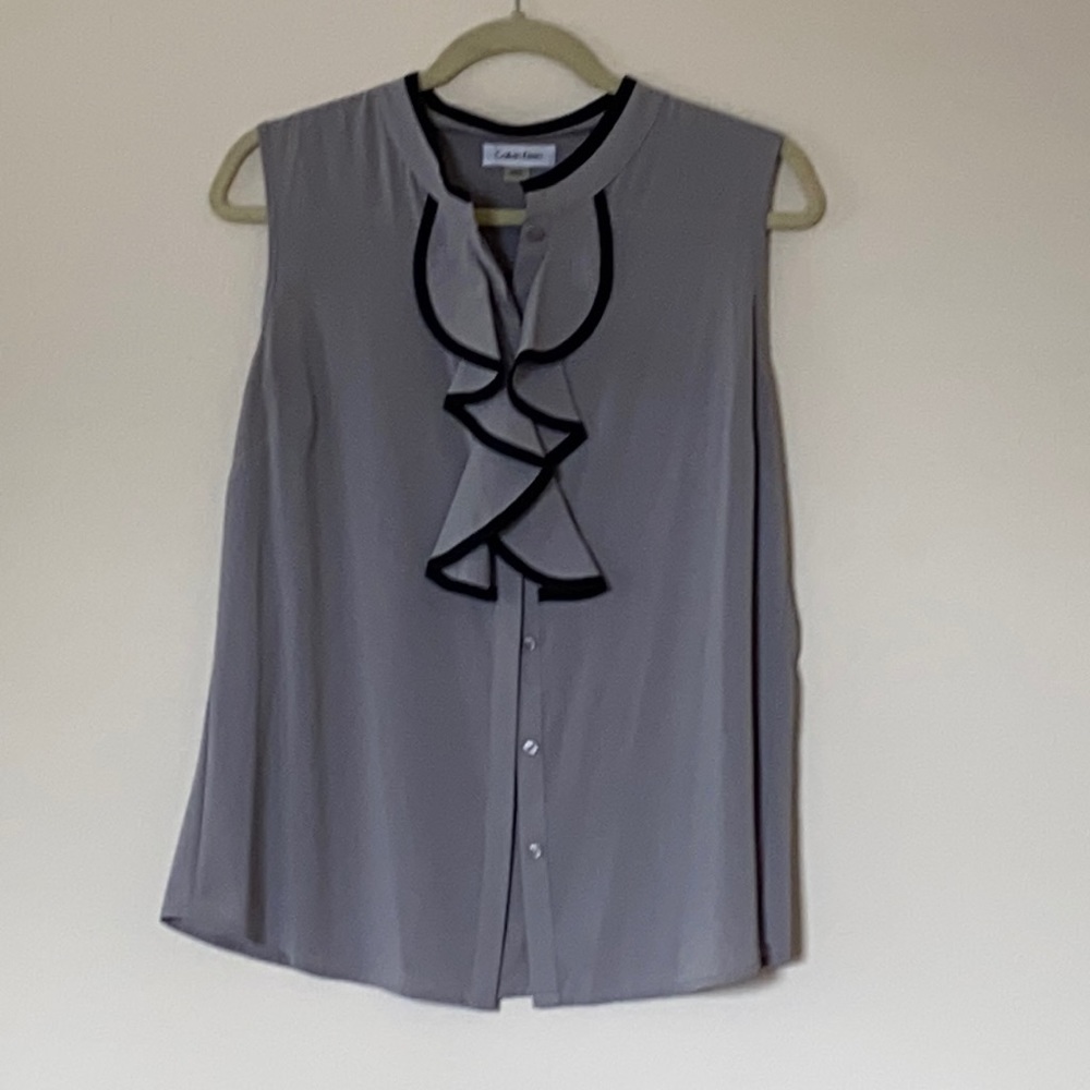 Calvin Klein Gray Sleeveless Top - Size L